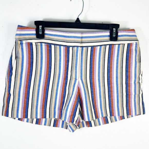 LOFT Pants - LOFT Women's Size 8 Striped Bermuda The Riviera Short Cotton / Linen